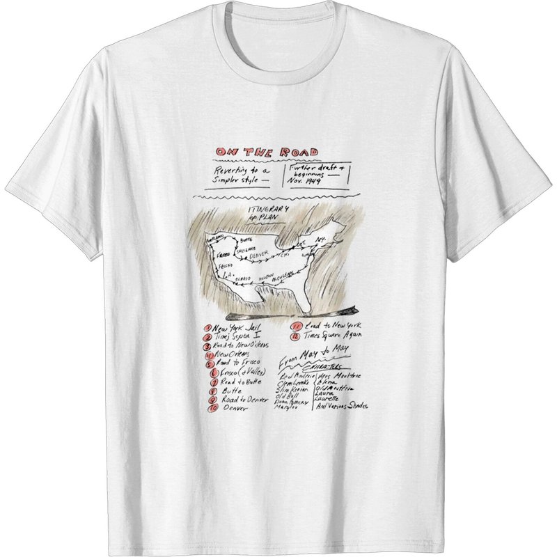 T-shirt pour hommes Jack Kerouac On The Road — T-shirts pour hommes