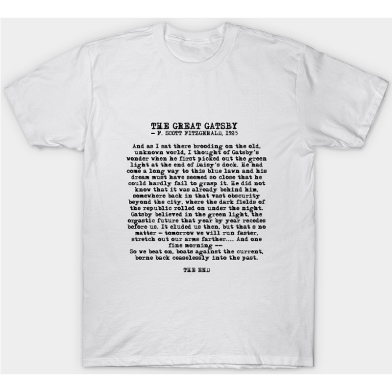 T-shirt Ending of The Great Gatsby pour hommes - Citation de Fitzgerald — T-shirts pour hommes