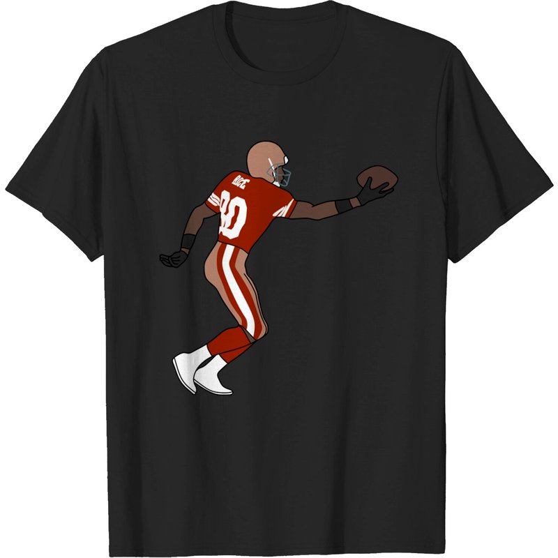 Rice Le Numéro 80 T-Shirt de Football Jerry Rice pour Hommes — T-shirts pour hommes