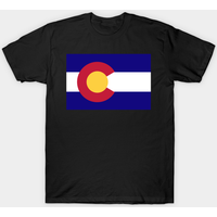 T-shirt pour hommes avec le drapeau du Colorado en noir — T-shirts pour hommes