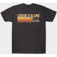 Coeur D Alene Idaho Men's T-Shirt in Black