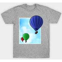 T-shirt pour hommes Ballons à air chaud en noir — T-shirts pour hommes