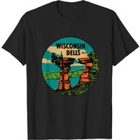 Vintage Wisconsin Dells Men's T-Shirt in Black