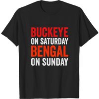 T-shirt pour hommes Buckeye Saturday Bengal Sunday — T-shirts pour hommes