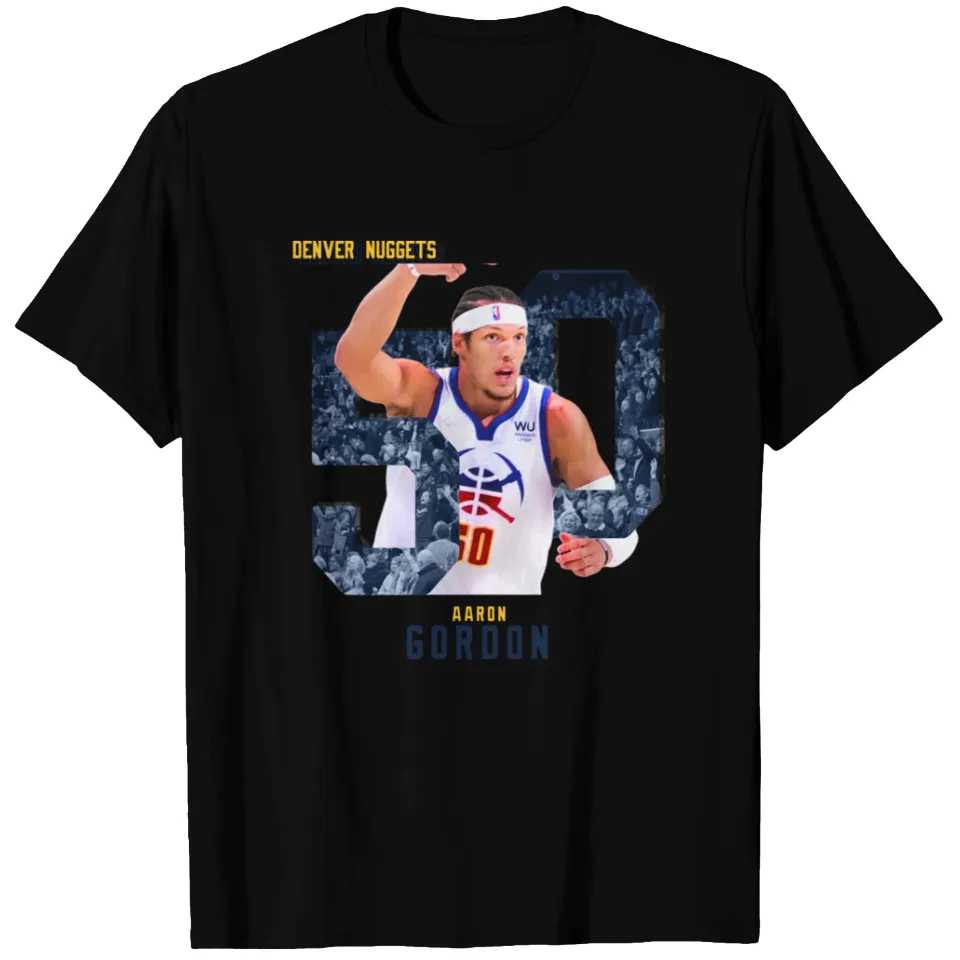 Aaron Gordon Basketball Edit Nuggets Men's T-Shirt — Mens T Shirts
