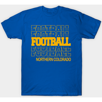 T-shirt de football Northern Colorado pour hommes avec lettrage moderne — T-shirts pour hommes