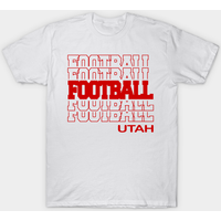 T-shirt Football Utah en Lettrage Empilé Moderne pour Hommes