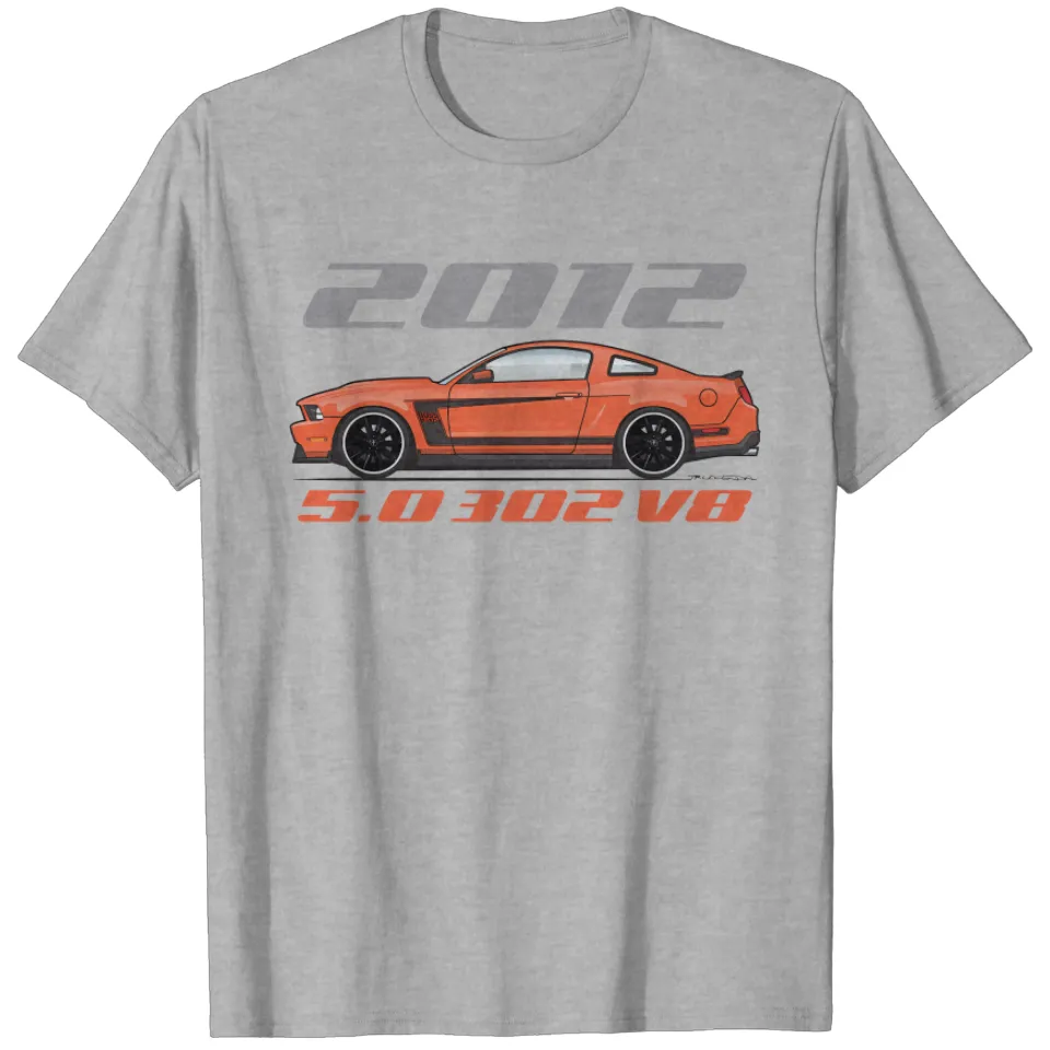 2012 Boss 302 Men's T-Shirt in Dark Orange — Mens T Shirts
