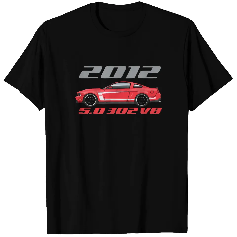 T-shirt pour hommes 2012 Boss 302 en rouge avec blanc — T-shirts pour hommes