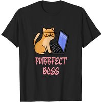 Purrfect Boss Men's T-Shirt in Black