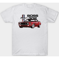 Mustang Boss 302 Men's T-Shirt in Light Blue