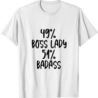 T-shirt pour hommes Boss Lady 51% Badass Design — T-shirts pour hommes