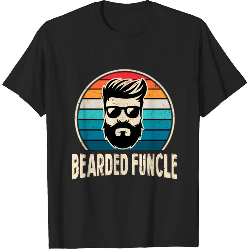 T-shirt Bearded Funcle Oncle Amusant pour Hommes