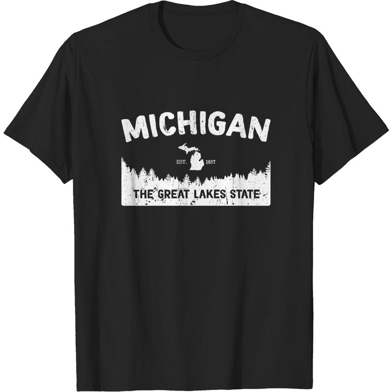 T-shirt pour hommes Michigan, l'État des Grands Lacs
