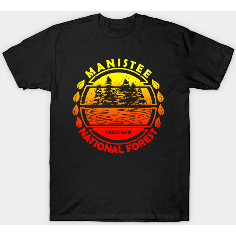 Manistee National Forest Men's T-Shirt - Nature Landscape — Mens T Shirts