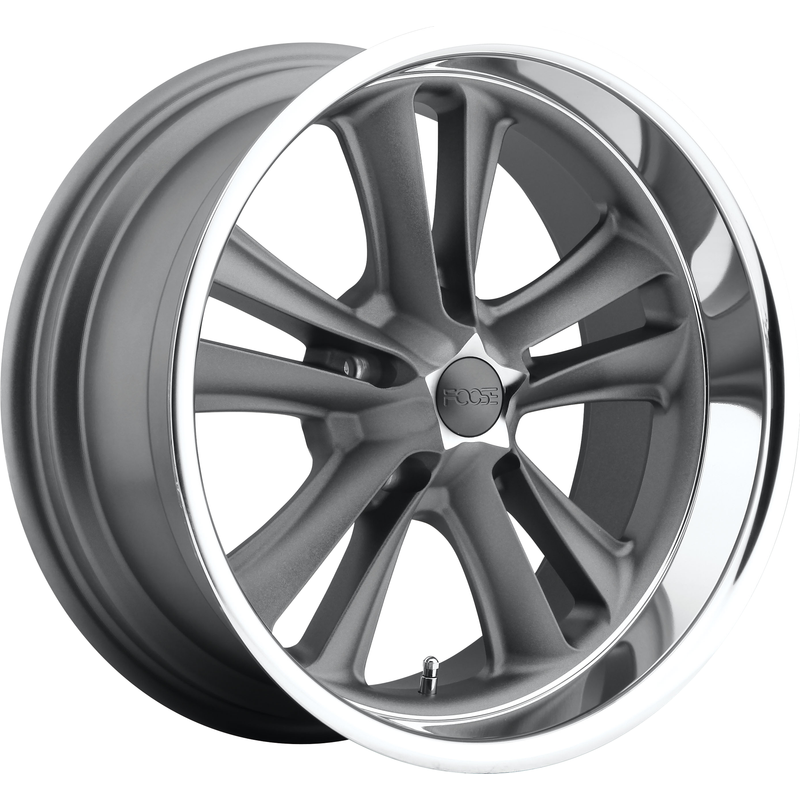 Foose F099 Knuckle Matte Gunmetal Wheels - 18x8, 5x120.65 — Wheels & Rims