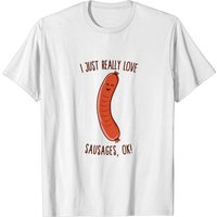 I Just Really Love Sausages Kawaii Weiner T-Shirt for Men