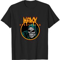 T-shirt Destroy Everything Grim Reaper Skull des années 80 — T-shirts pour hommes