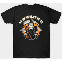 T-shirt Grim Reaper Shrugging pour hommes - Noir — T-shirts pour hommes