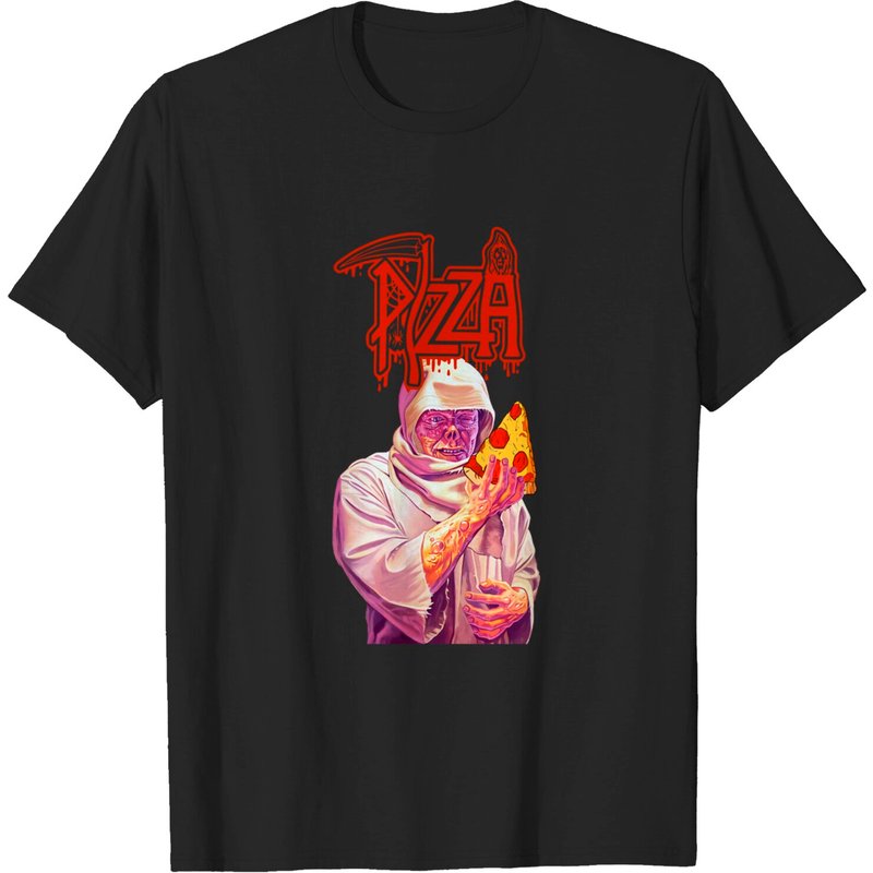 T-shirt parodique Death Pizza pour hommes - T-shirt noir — T-shirts pour hommes