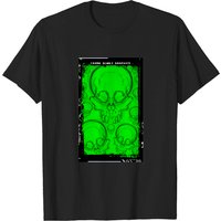 T-shirt pour hommes Skullshirt avec motifs de crânes sur fond vert