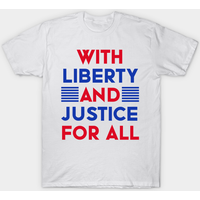 T-shirt pour hommes Avec Liberté et Justice pour Tous en bleu royal — T-shirts pour hommes