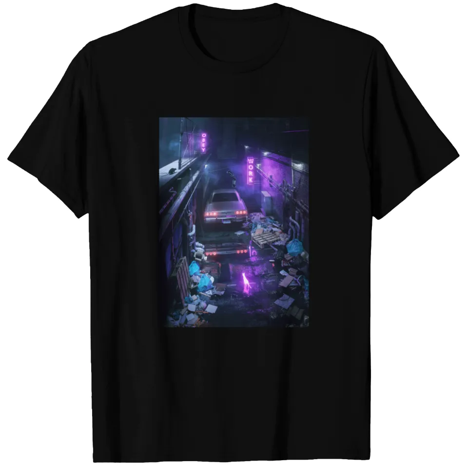 T-shirt pour hommes Alley Cat Skie en noir — T-shirts pour hommes