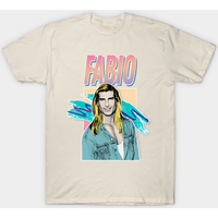 Fabio Aesthetic 90s Style T-Shirt for Men in Black — Mens T Shirts