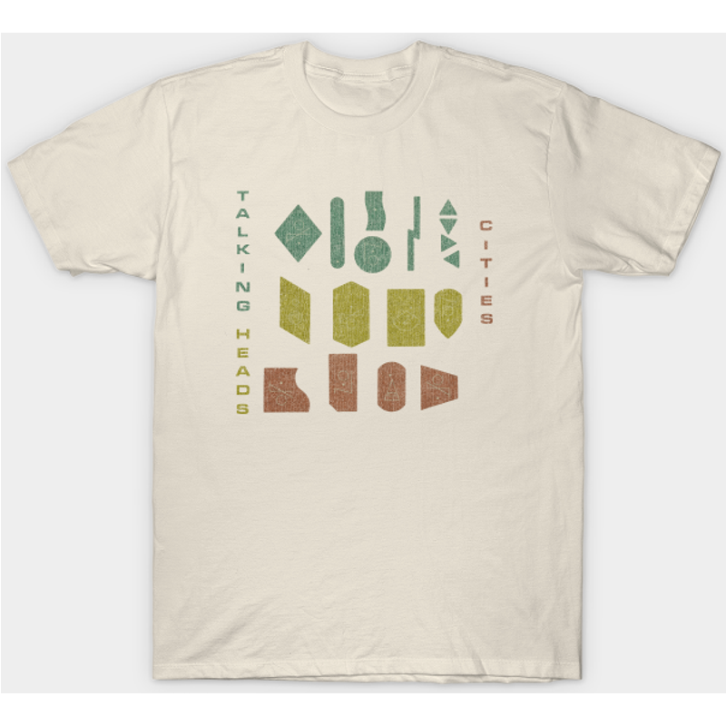 Vintage Talking Heads Cities T-Shirt for Men
