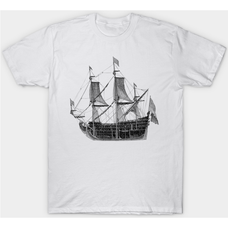 The Vintage Sailboat Men's T-Shirt in Royal Blue