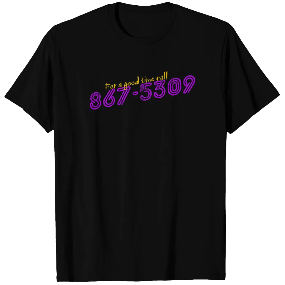 T-shirt 867-5309 Jenny Distressed Musique des Années 80 pour Hommes — T-shirts pour hommes