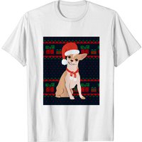 T-shirt pour hommes Chihuahua Christmas Ugly Sweater