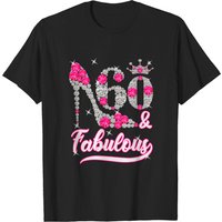 T-shirt cadeau en diamant pour le 60e anniversaire des femmes
