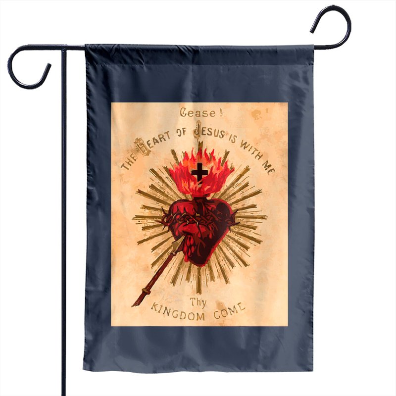 Drapeaux de jardin vintage Sacré-Cœur de Jésus — Drapeaux décoratifs