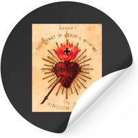 Autocollants traditionnels du Sacré-Cœur de Jésus — Autocollants et stickers