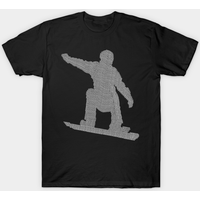 T-shirt pour hommes Snowboard Design en noir — T-shirts pour hommes