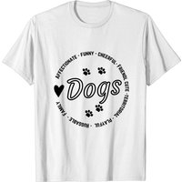 T-shirt pour hommes I Love Dogs avec design de chien