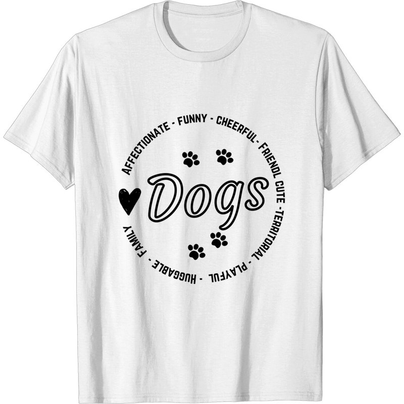 T-shirt pour hommes I Love Dogs avec design de chien — T-shirts pour hommes