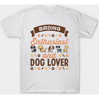Birding Enthusiast and Dog Lover Men's T-Shirt