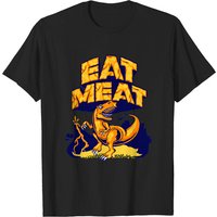 T-shirt noir pour hommes Eat Meat — T-shirts pour hommes