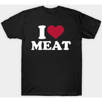 T-shirt I Love Meat pour hommes en noir — T-shirts pour hommes
