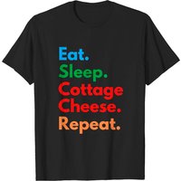 Eat. Sleep. Cottage Cheese. Repeat. T-Shirt pour hommes — T-shirts pour hommes