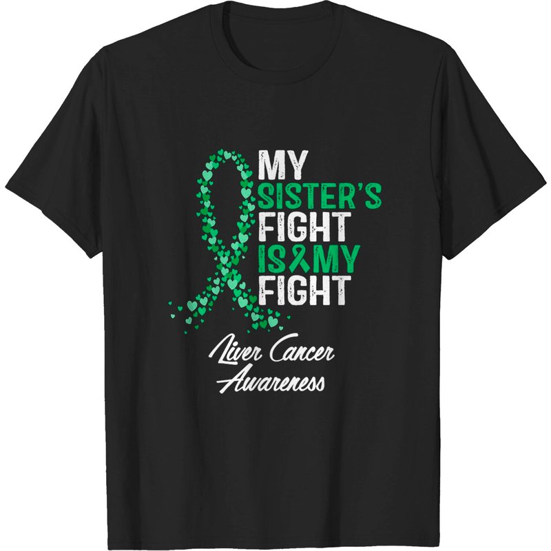 T-shirt de sensibilisation au cancer du foie - La lutte de ma sœur est ma lutte — T-shirts pour hommes