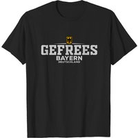T-Shirt Noir pour Hommes Gefrees - Bavière Allemagne — T-shirts pour hommes