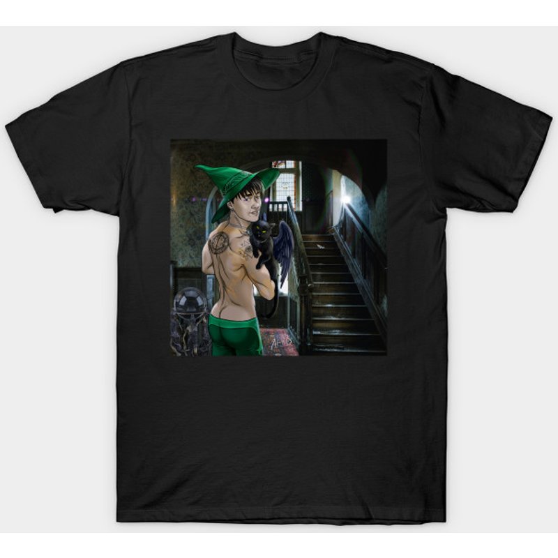 House Witch Joe Phillips Men's T-Shirt in Royal Blue — Mens T Shirts