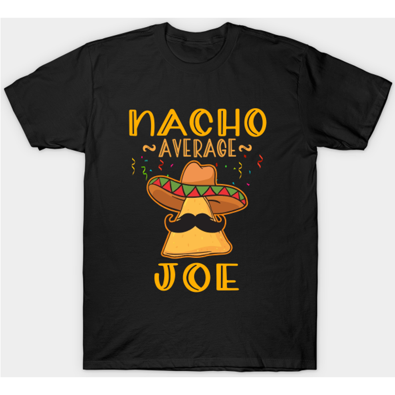 T-shirt pour hommes Nacho Average Joe en noir — T-shirts pour hommes