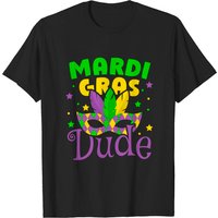 T-shirt Mardi Gras Dude pour hommes - Noir