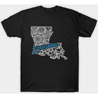 T-shirt pour hommes État de la Louisiane en noir