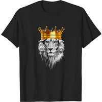 T-shirt Lion avec Couronne pour Hommes - Noir