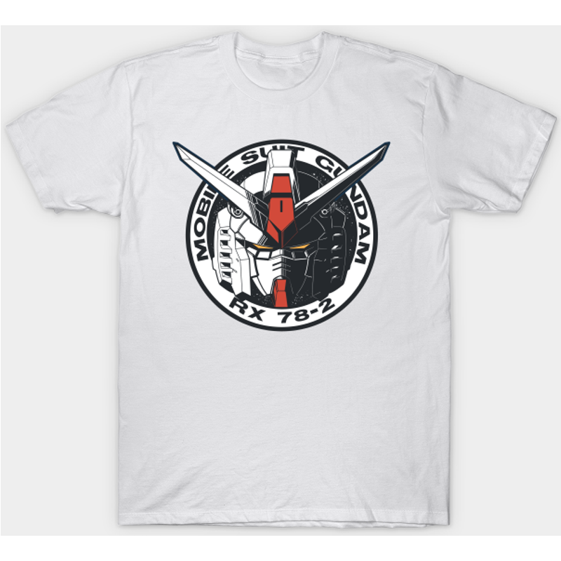 T-shirt pour hommes avec emblème Gundam en noir